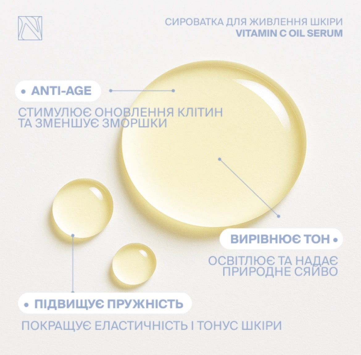 ANTI-AGE СИРОВАТКА ДЛЯ ЖИВЛЕННЯ ШКІРИ З ЕФЕКТОМ БІОРЕВІТАЛІЗАЦІЇ OIL SERUM