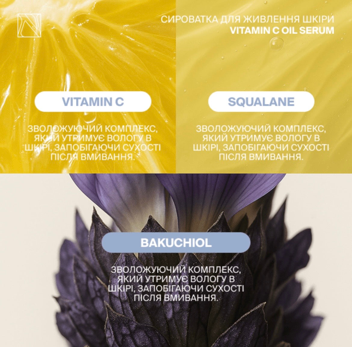 ANTI-AGE СИРОВАТКА ДЛЯ ЖИВЛЕННЯ ШКІРИ З ЕФЕКТОМ БІОРЕВІТАЛІЗАЦІЇ OIL SERUM