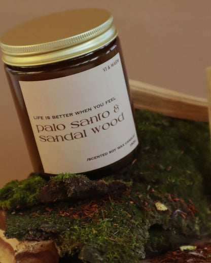 Соєва свічка «Palo santo & Sandal wood» з пало санто та сандалом