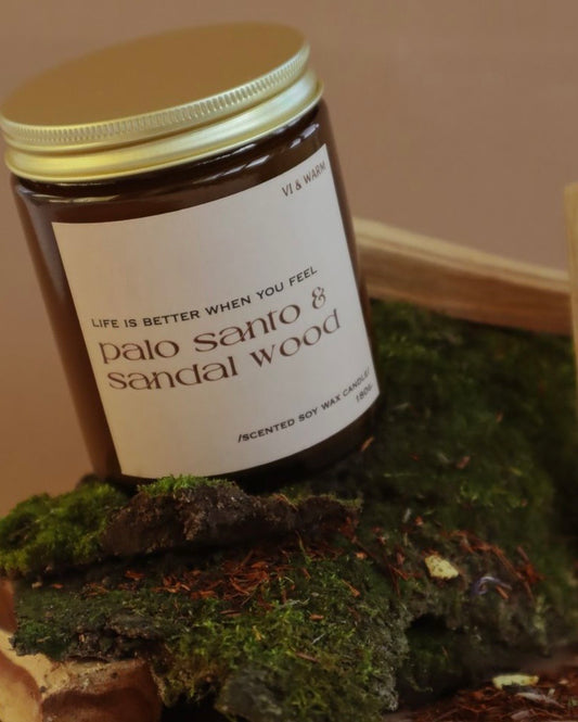 Соєва свічка «Palo santo & Sandal wood» з пало санто та сандалом