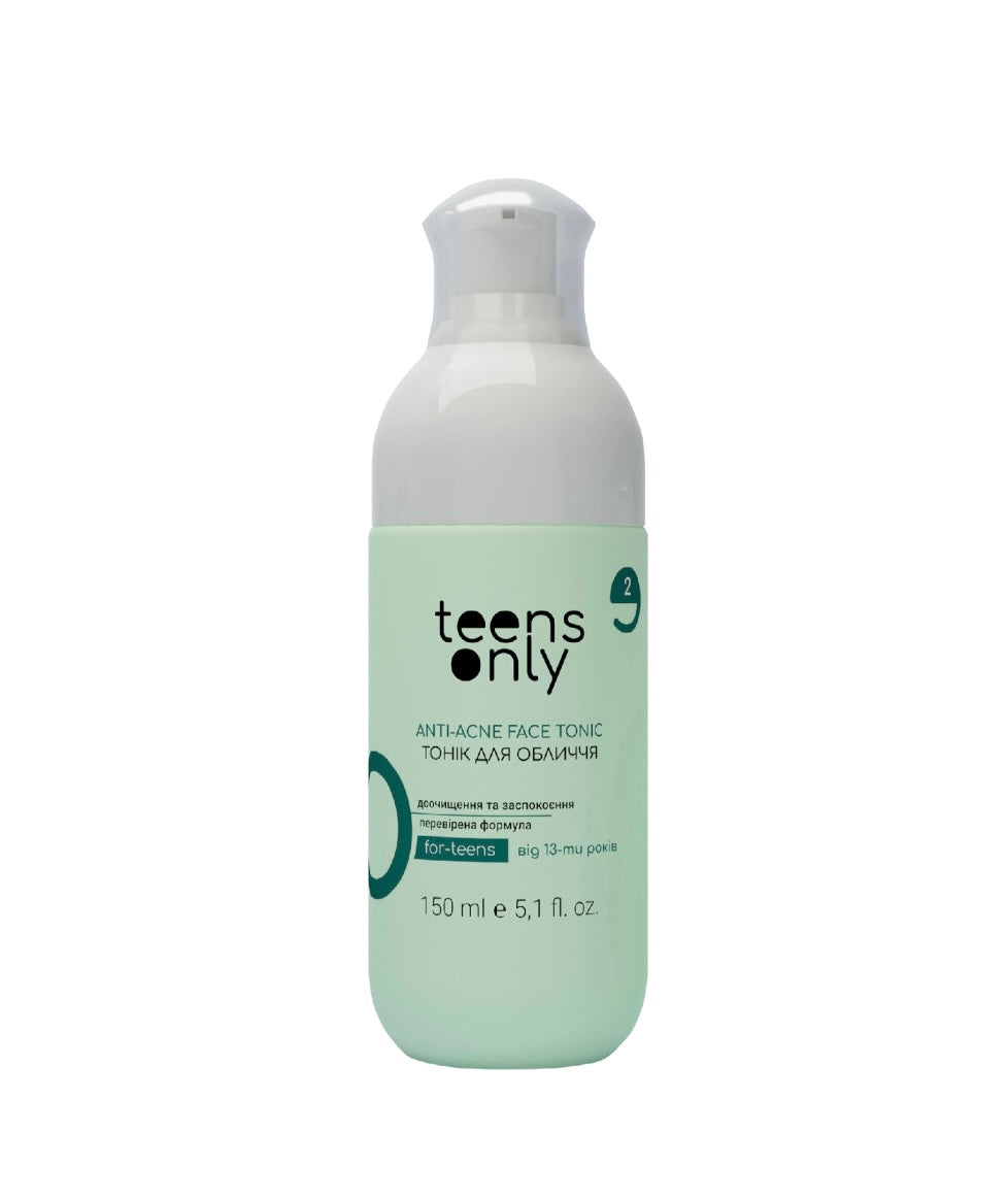 Тонік для обличчя teens only, ANTI-ACNE для проблемної шкіри проти висипань.